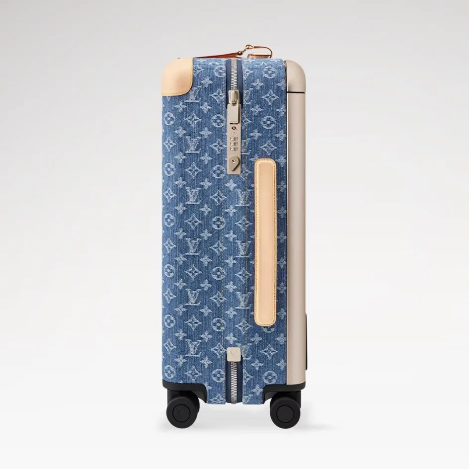 Louis Vuitton Horizon 55 Suitcase / Blue Denim Champagne Hardware - Image 6