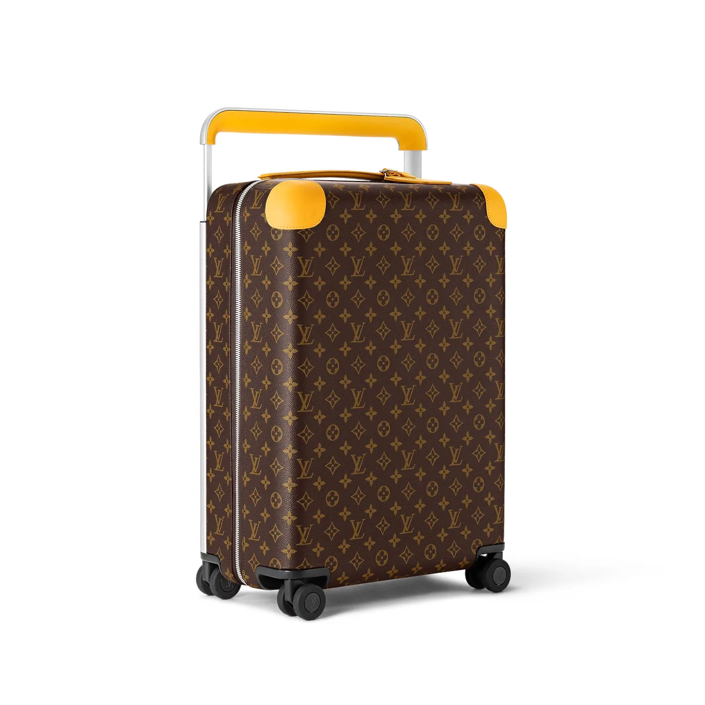 Alternative view of Louis Vuitton Horizon 55 Suitcase / Brown/ Yellow Silver Hardware