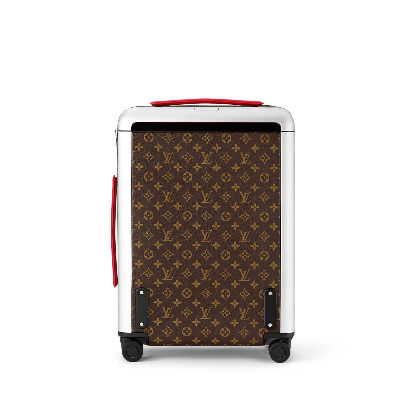 Louis Vuitton Horizon 55 Suitcase / Brown/ Red Silver Hardware - Image 3