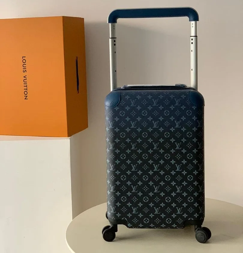 Louis Vuitton Horizon 55 Suitcase / Navy Blue Silver Hardware - Image 6