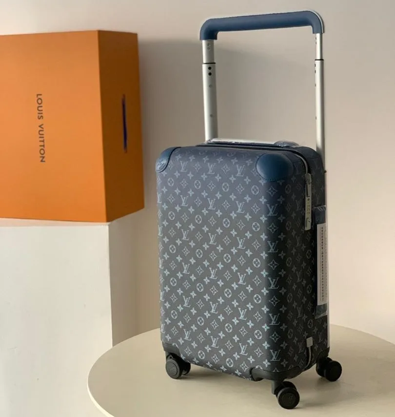 Louis Vuitton Horizon 55 Suitcase / Navy Blue Silver Hardware - Image 5