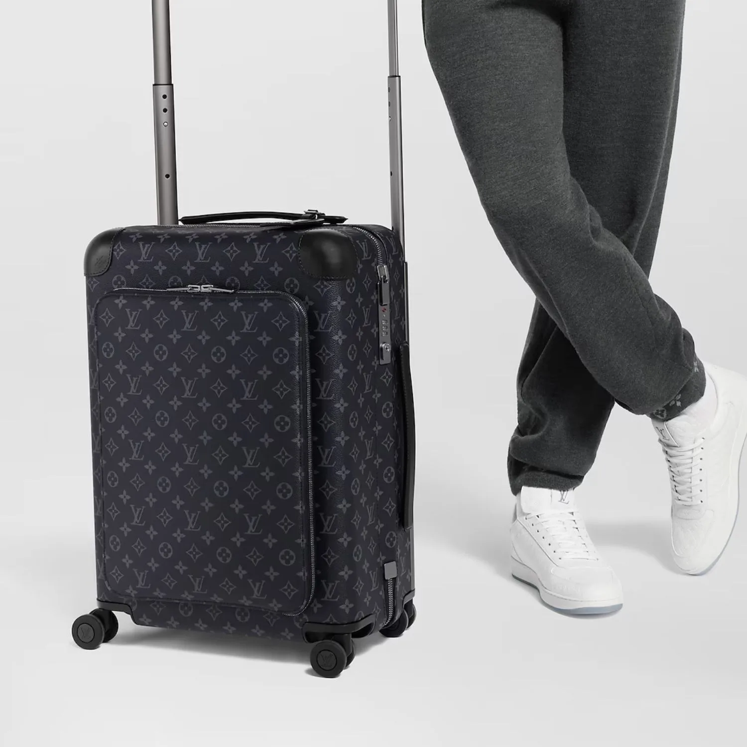 Louis Vuitton Horizon Business Suitcase / Black Silver Hardware - Image 3