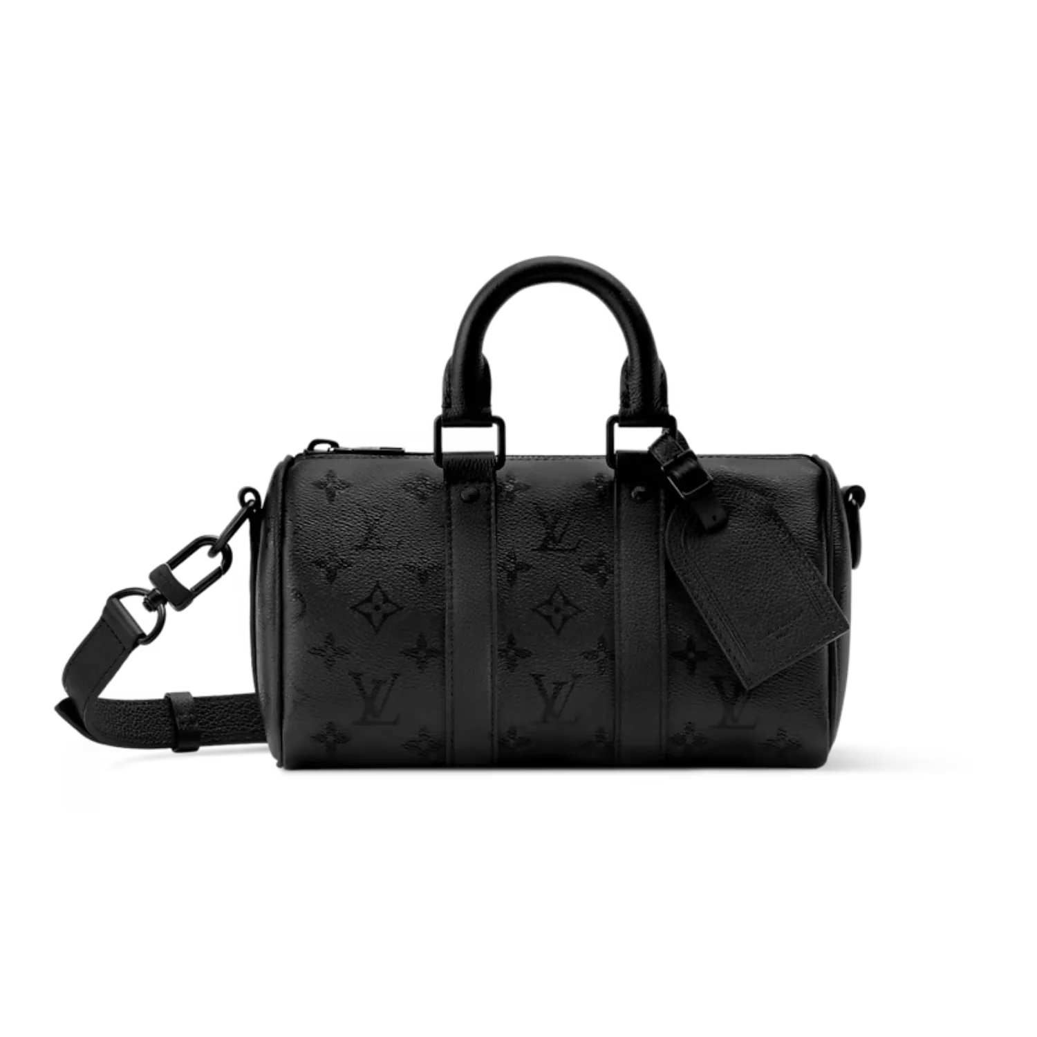 Louis Vuitton Keepall Bandouliere 25 Travel Bag / Black Monogram Midnight Black 