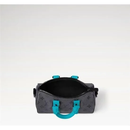 Louis Vuitton Keepall Bandouliere 25 Travel Bag / Grey Black Hardware - Image 4