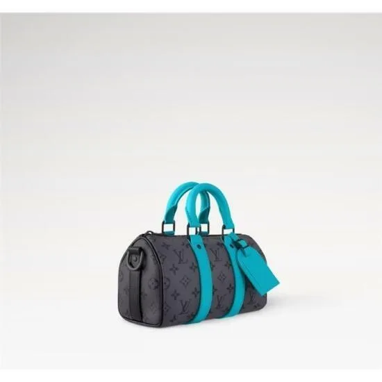 Louis Vuitton Keepall Bandouliere 25 Travel Bag / Grey Black Hardware - Image 3