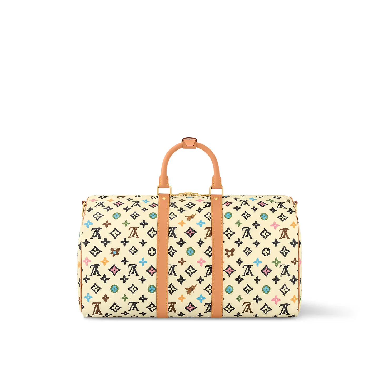 Louis Vuitton Keepall Bandouliere 45 Travel Bag / Vanilla Gold Hardware - Image 4
