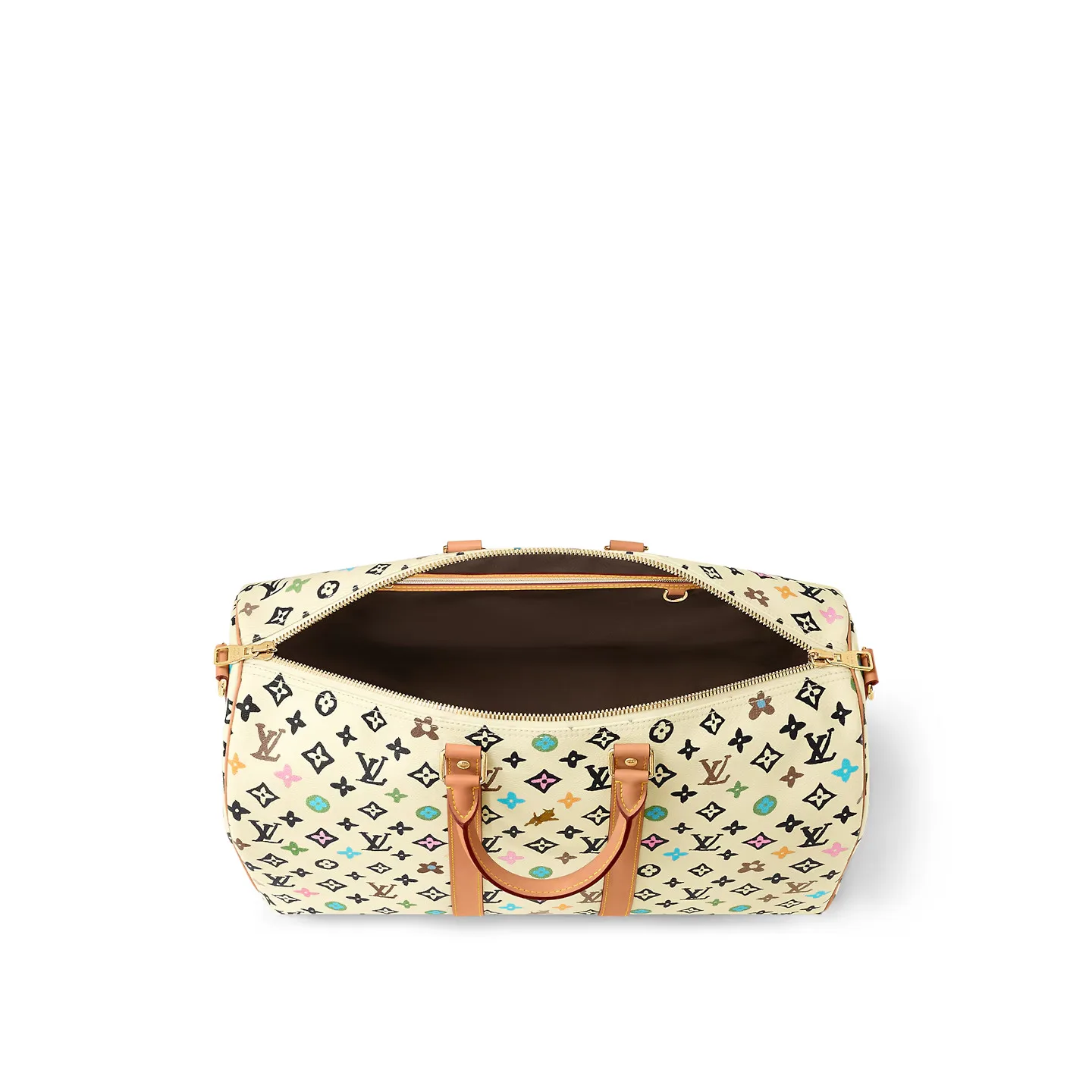 Louis Vuitton Keepall Bandouliere 45 Travel Bag / Vanilla Gold Hardware - Image 5