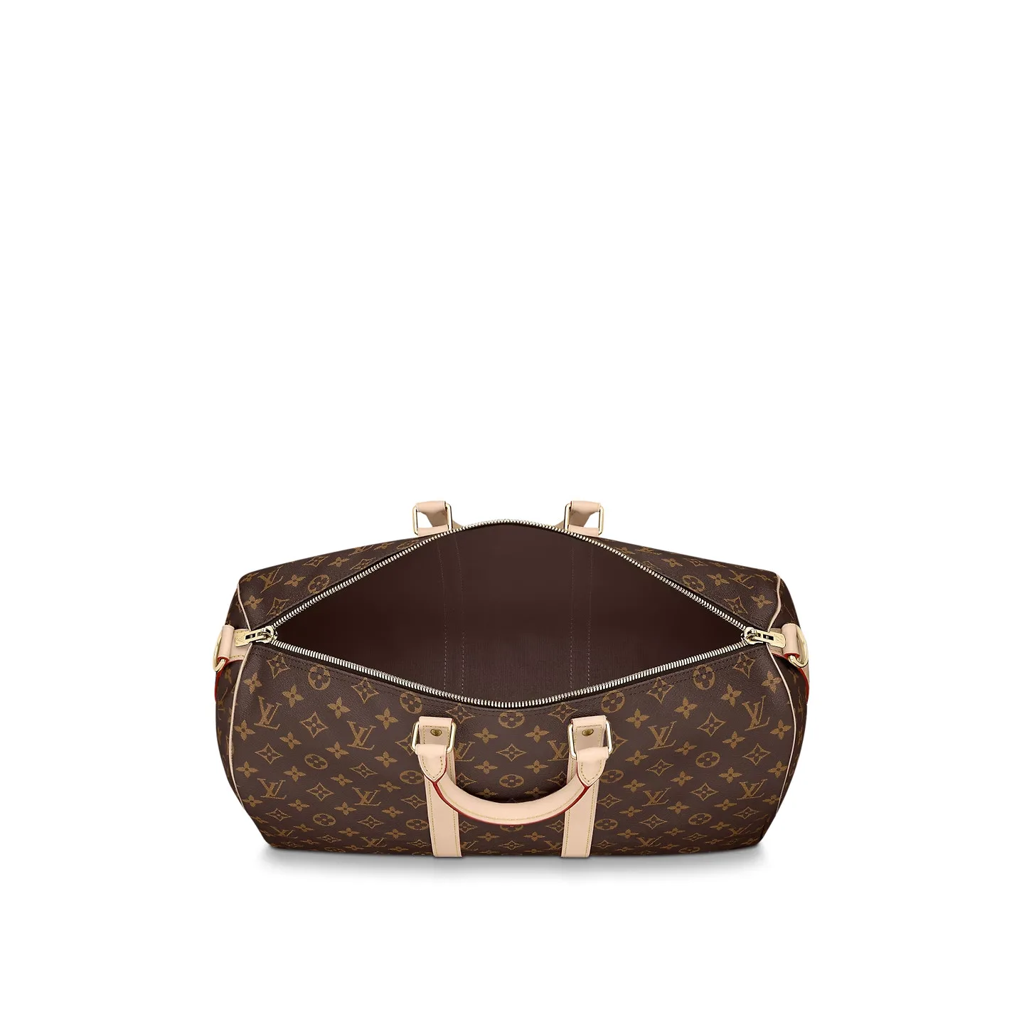 Louis Vuitton Keepall Bandouliere 45 Travel Bag / Brown Monogram Gold Hardware - Image 6