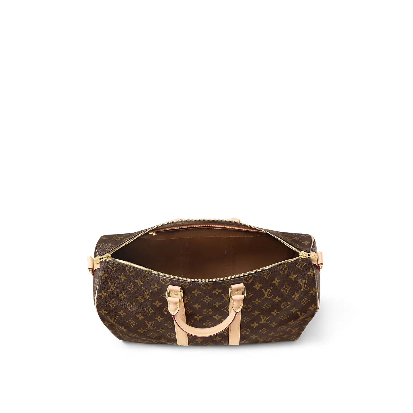 Louis Vuitton Keepall Bandouliere 45 Travel Bag / Brown Monogram Gold Hardware - Image 4