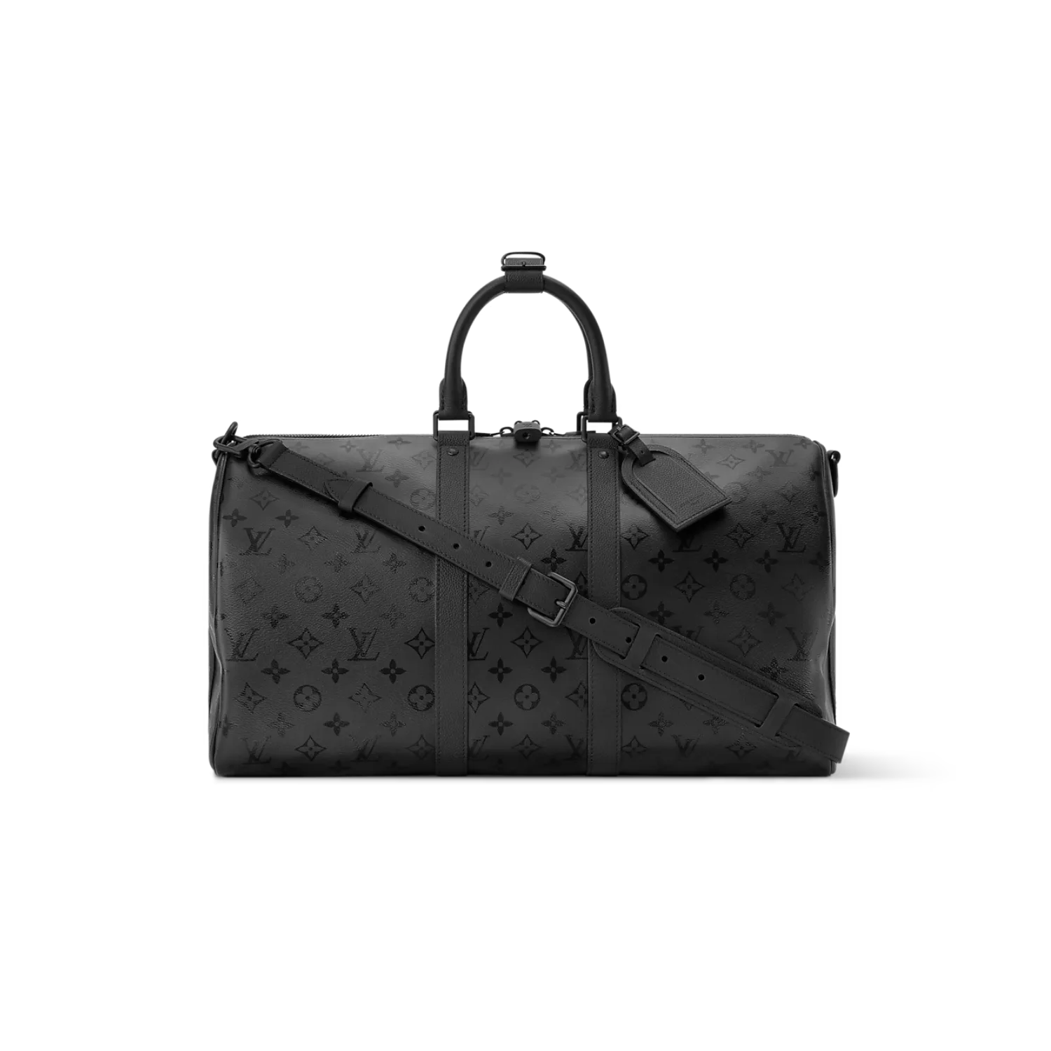 Louis Vuitton Keepall Bandouliere 45 Travel Bag / Black Monogram Midnight Black 