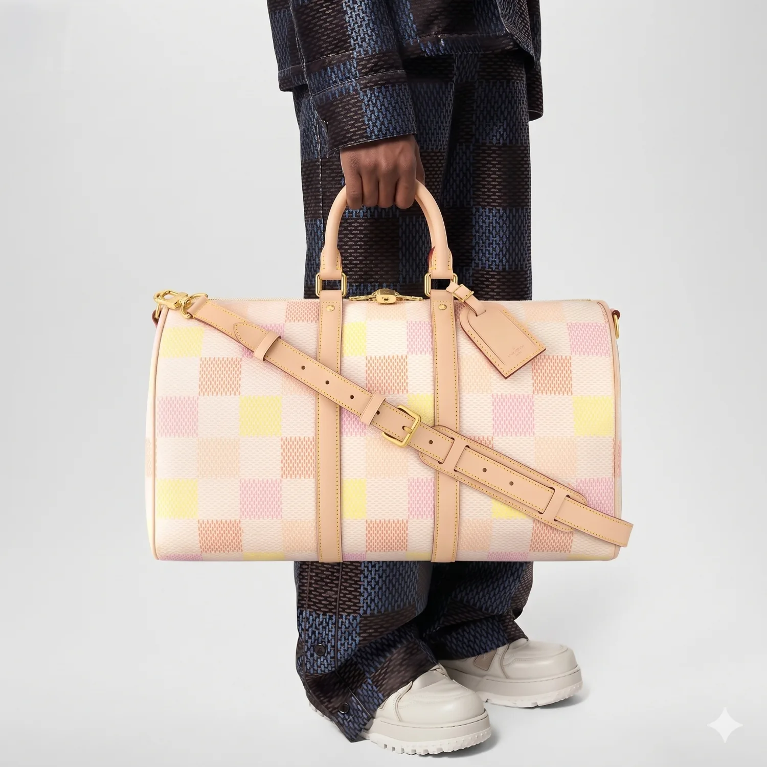 Alternative view of Louis Vuitton Keepall Bandouliere 45 Travel Bag / Multicolor Gold Hardware