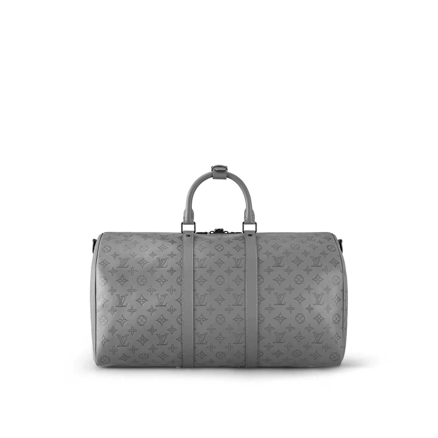 Louis Vuitton Keepall Bandouliere 50 Travel Bag / Grey Black Hardware - Image 5