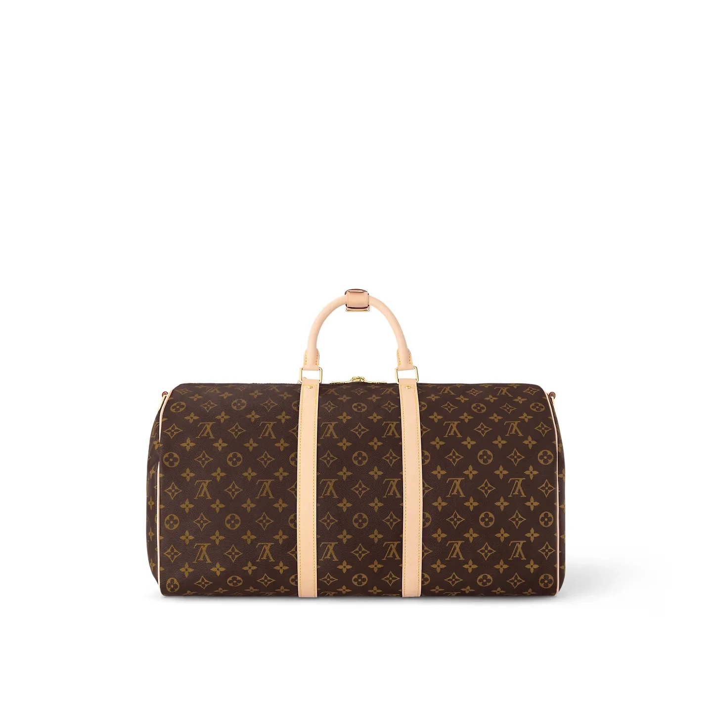 Louis Vuitton Keepall Bandouliere 50 Travel Bag / Brown Monogram Gold Hardware - Image 6