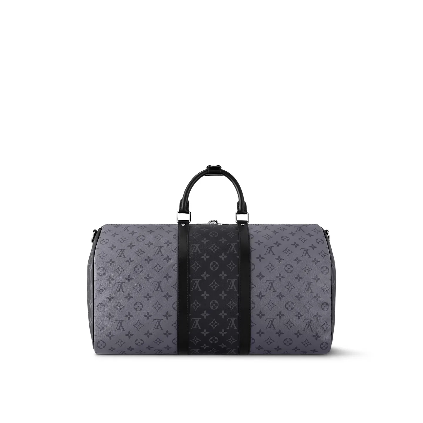 Louis Vuitton Keepall Bandouliere 50 Travel Bag / Grey Silver Hardware - Image 5