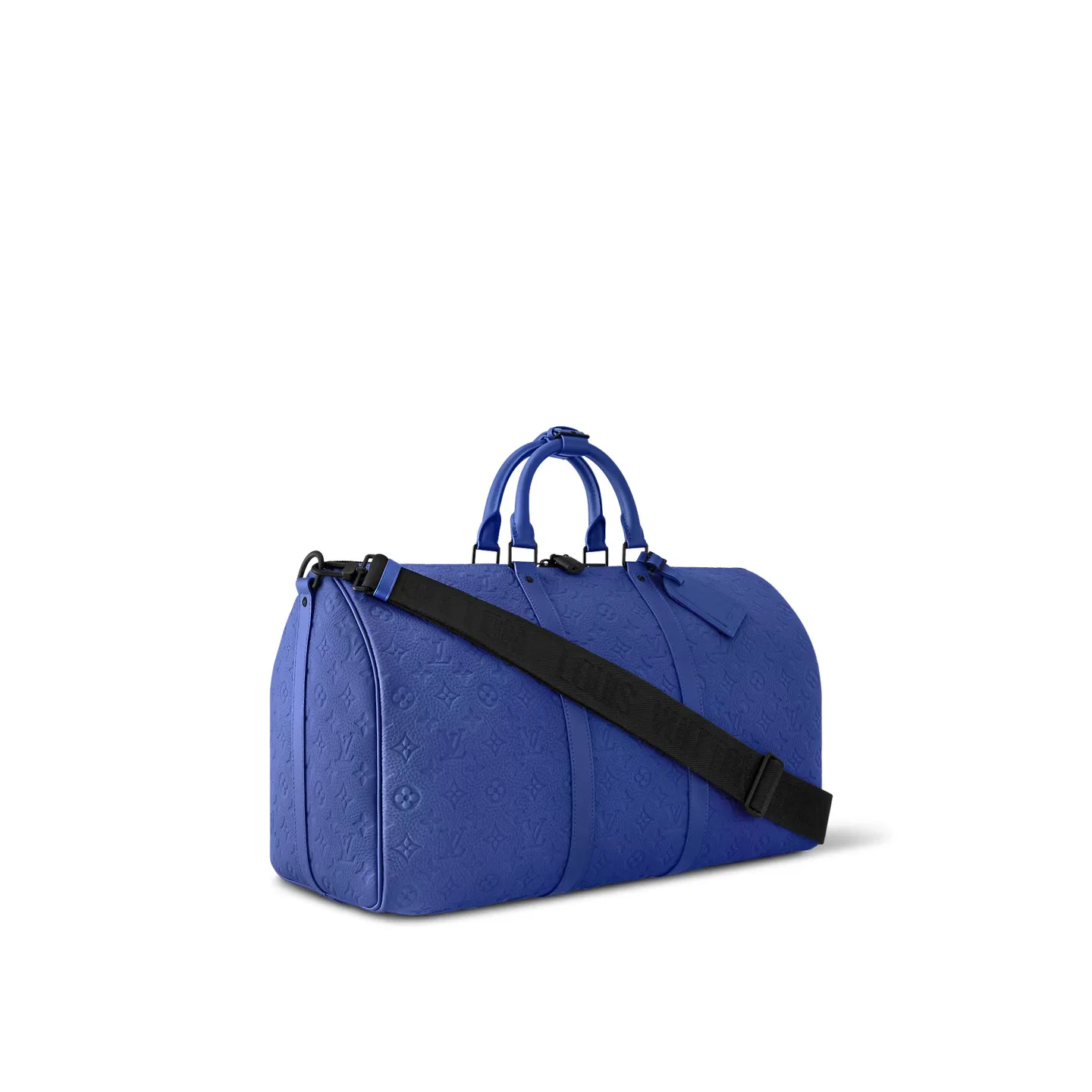 Louis Vuitton Keepall Bandouliere 50 Travel Bag / Racing Blue Black Hardware - Image 3