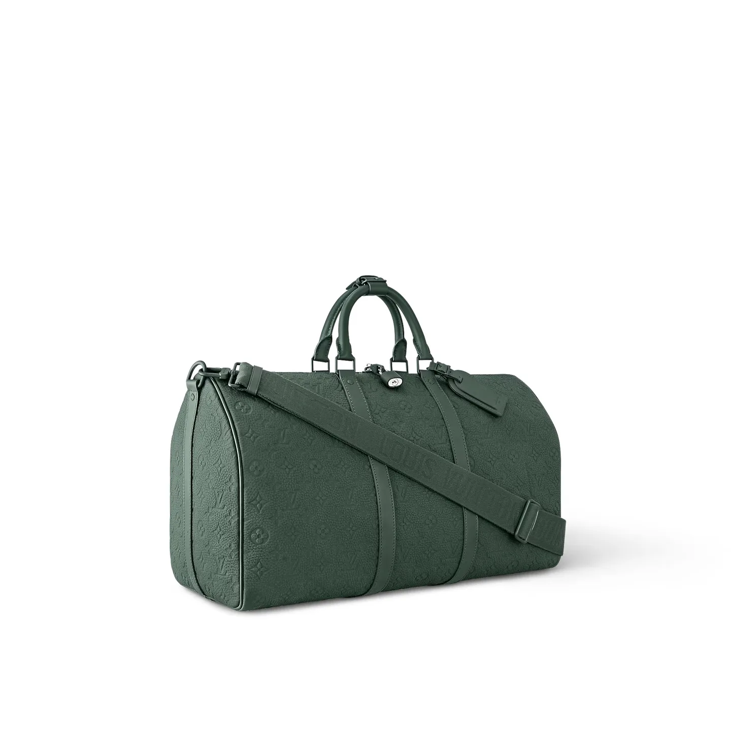 Louis Vuitton Keepall Bandouliere 50 Travel Bag / Green Matte Green Hardware - Image 4