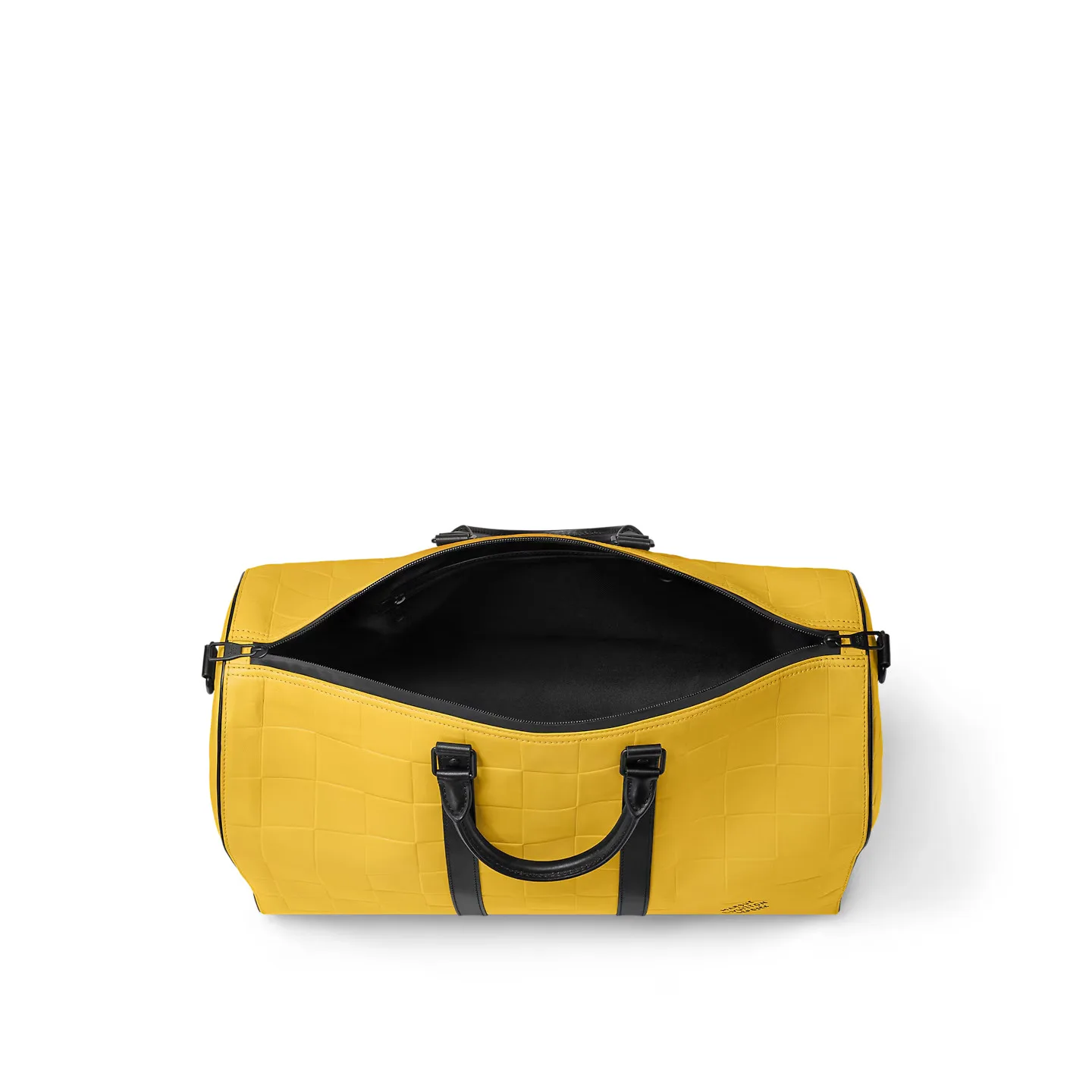 Louis Vuitton Keepall Bandouliere 50 Travel Bag / Yellow Black Hardware - Image 4