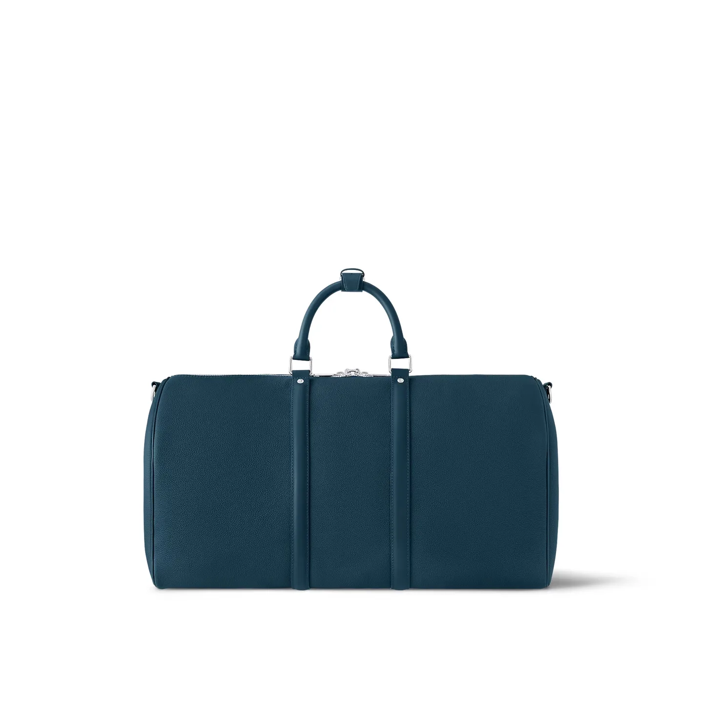 Louis Vuitton Keepall Bandouliere 50 Travel Bag / Dark Blue Silver Hardware - Image 5