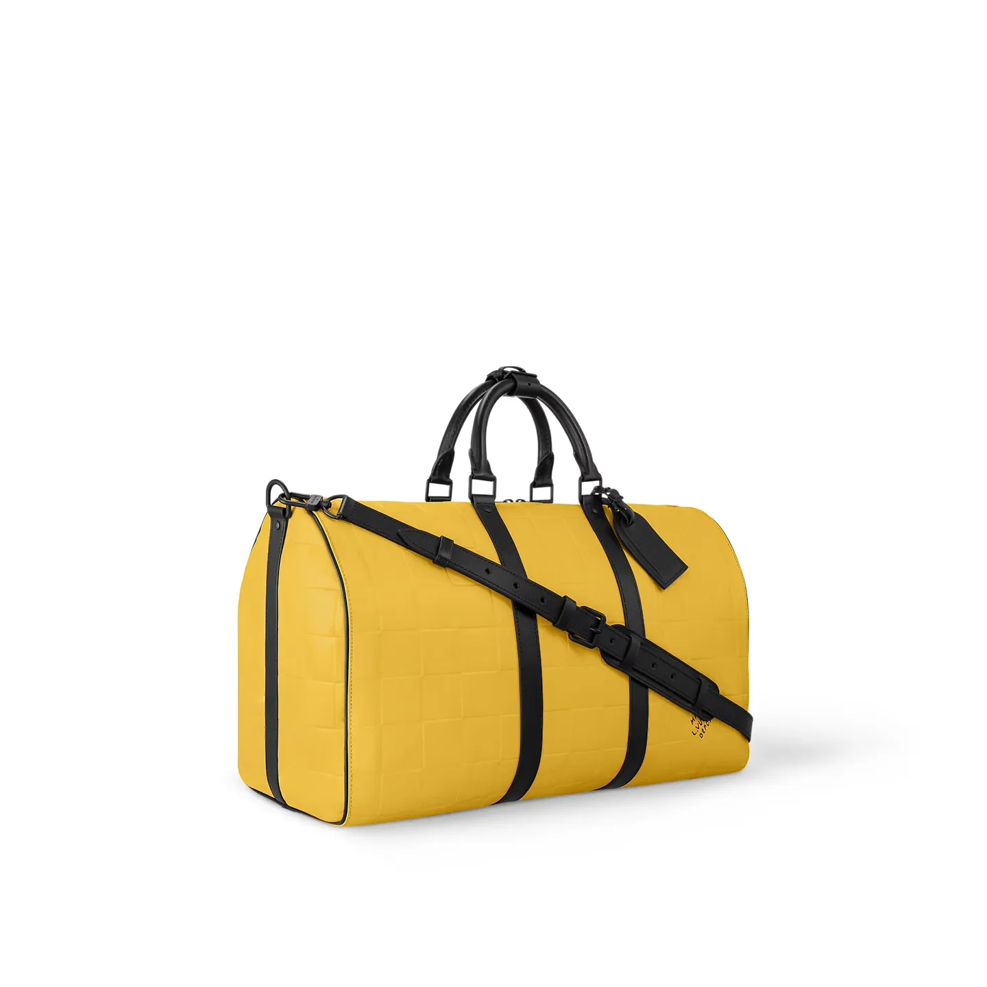 Louis Vuitton Keepall Bandouliere 50 Travel Bag / Yellow Black Hardware - Image 3