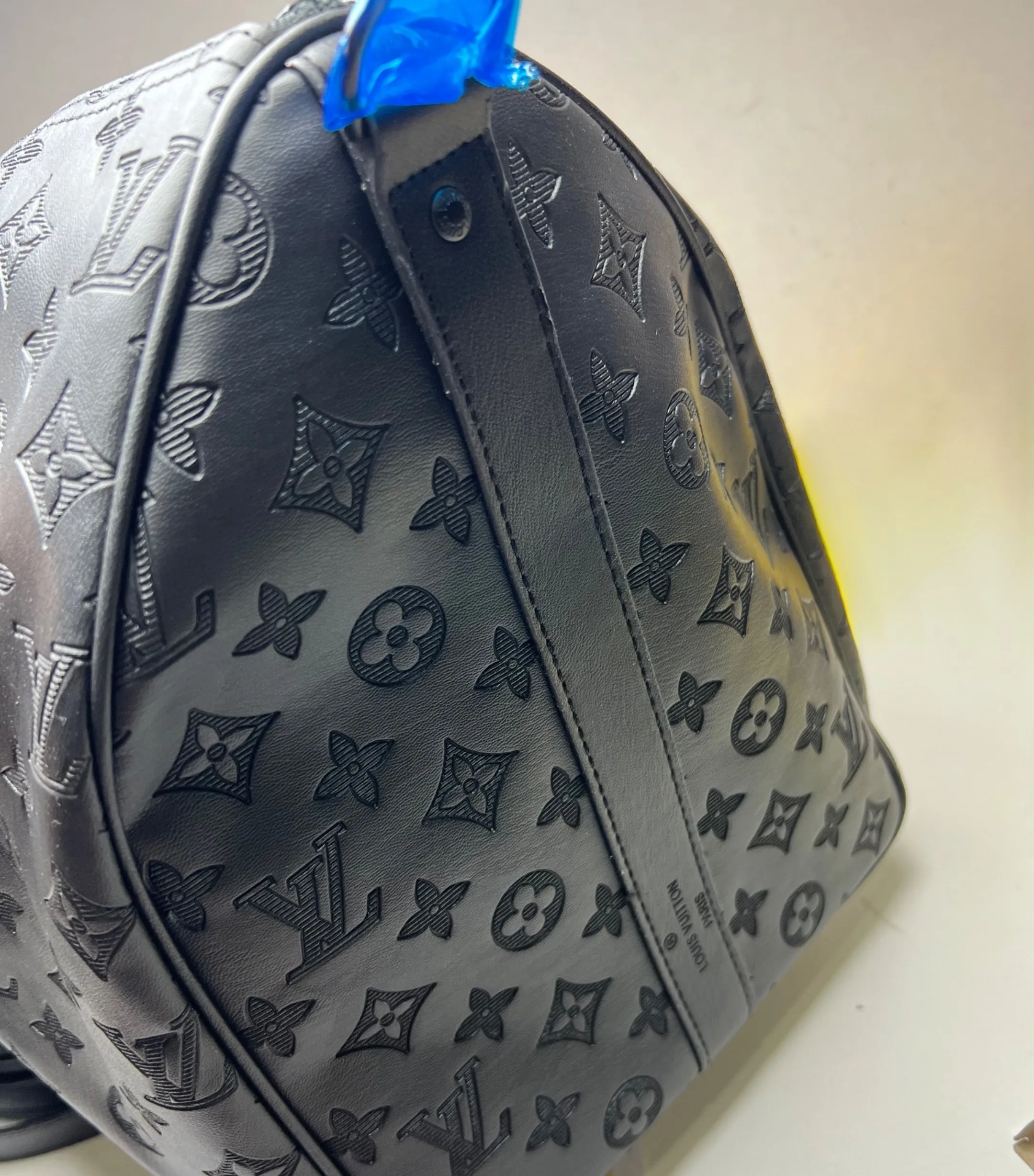 Louis Vuitton Keepall Bandouliere 50 Travel Bag / Black Matte Black Hardware - Image 5