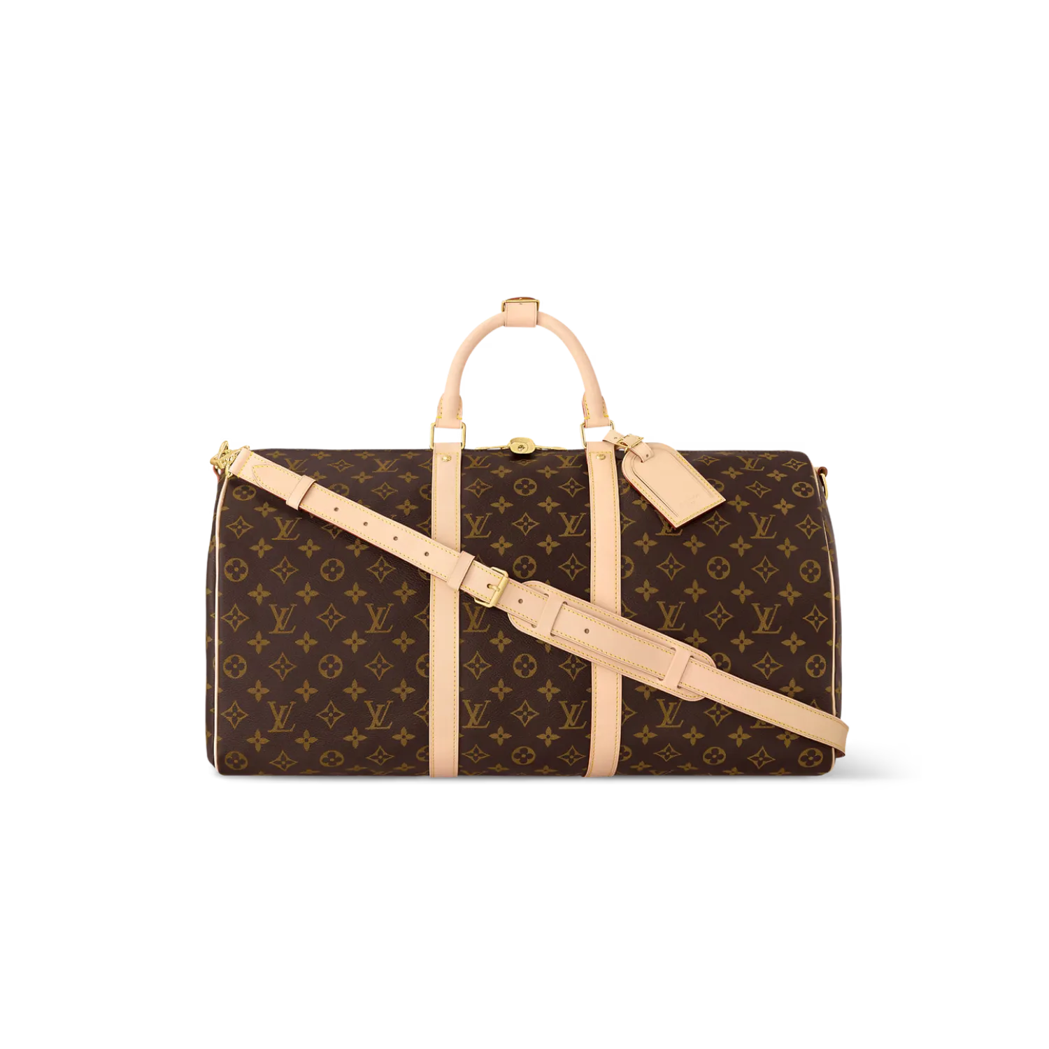 Louis Vuitton Keepall Bandouliere 50 Travel Bag / Brown Monogram Gold Hardware