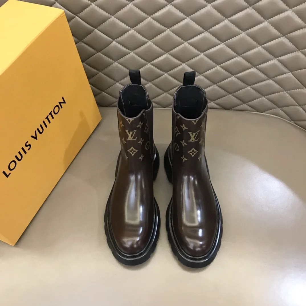 Alternative view of Louis Vuitton LV Bold Chelsea Boots Monogram Flower Brown 1A9FEI
