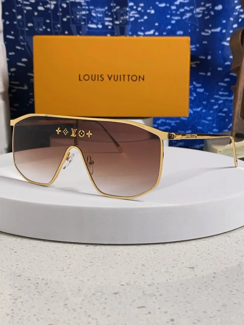 Alternative view of Louis Vuitton LV Golden Mask Sunglasses Brown