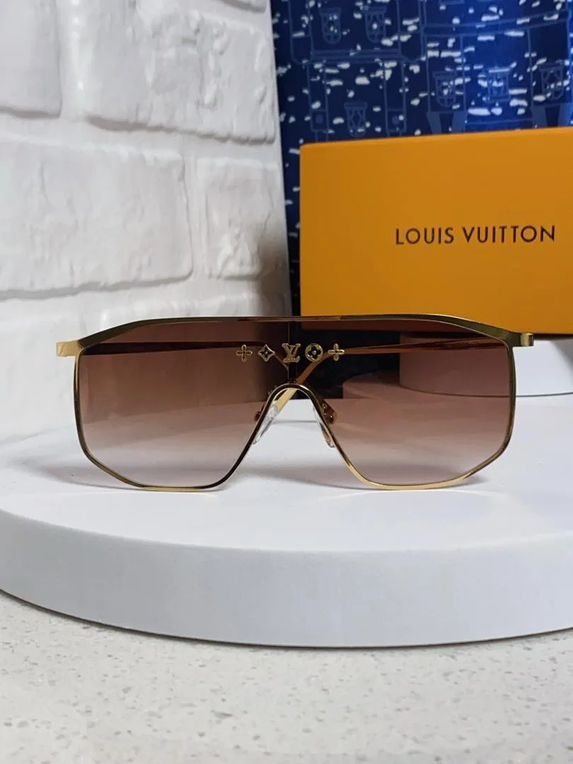 Louis Vuitton LV Golden Mask Sunglasses Brown - Image 7