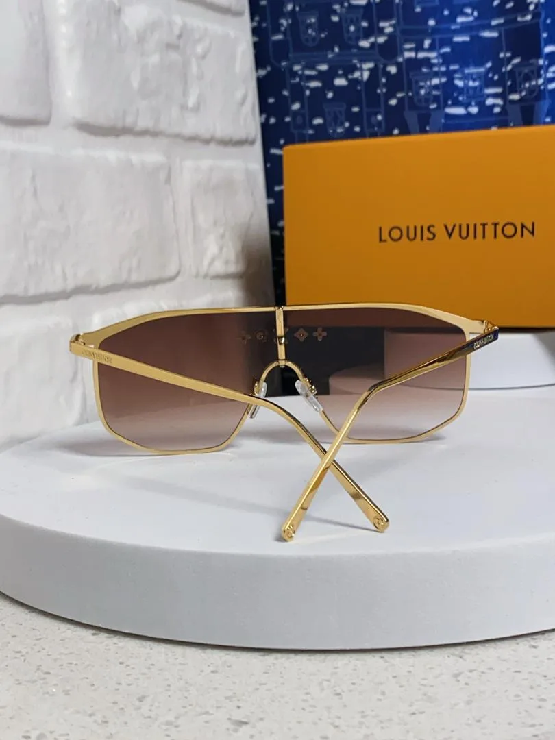 Louis Vuitton LV Golden Mask Sunglasses Brown - Image 3
