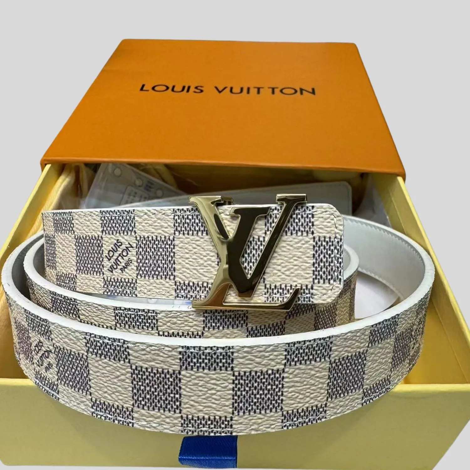 Louis Vuitton LV Initiales Reversible Belt Damier Azur Canvas, LV Women - Image 5