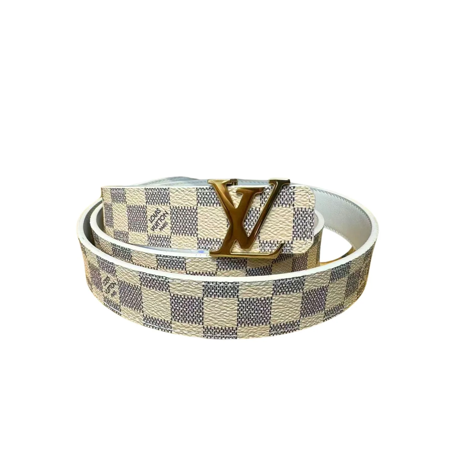 Louis Vuitton LV Initiales Reversible Belt Damier Azur Canvas, LV Women