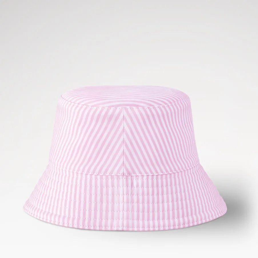Louis Vuitton LV League Striped Bucket Hat Pink - Image 5