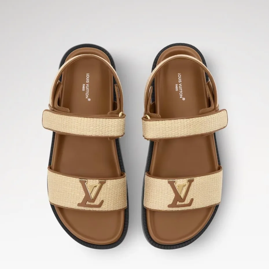Louis Vuitton LV Mare Comfort Sandals Natural Raffia 1AK55S - Image 3
