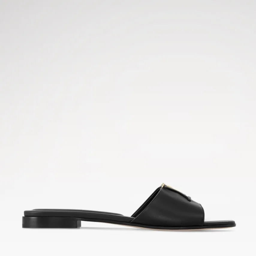 Louis Vuitton LV Mare Flat Mules Black 1ACTME - Image 4