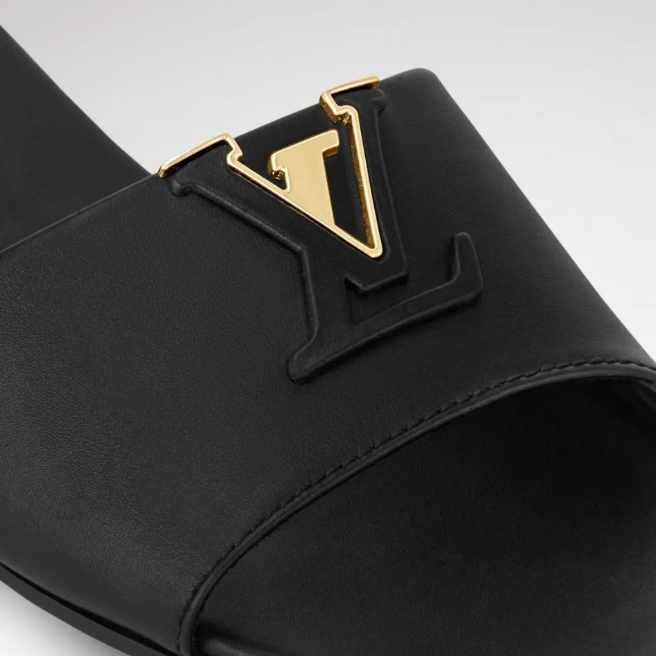 Louis Vuitton LV Mare Flat Mules Black 1ACTME - Image 6