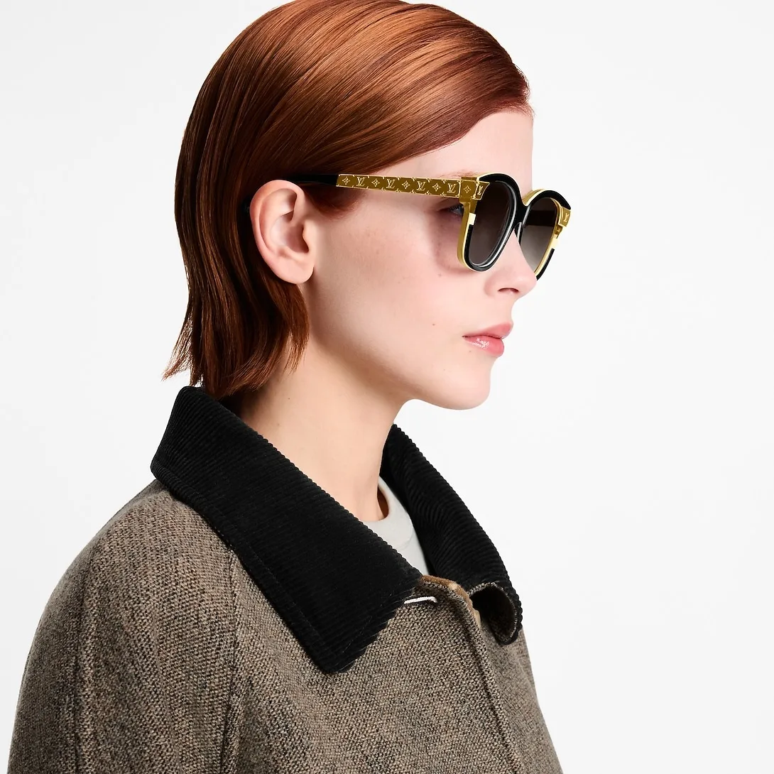 Louis Vuitton LV Petit Soupcon Square Sunglasses Black - Image 3