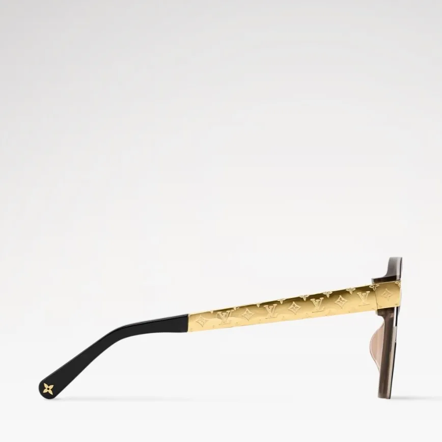 Louis Vuitton LV Petit Soupcon Square Sunglasses Black - Image 4