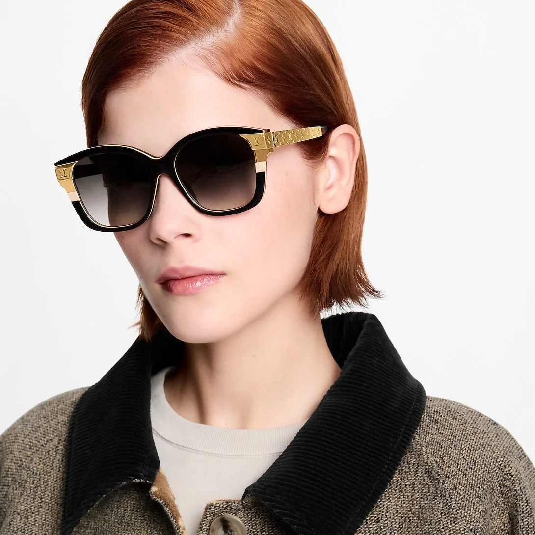 Alternative view of Louis Vuitton LV Petit Soupcon Square Sunglasses Black