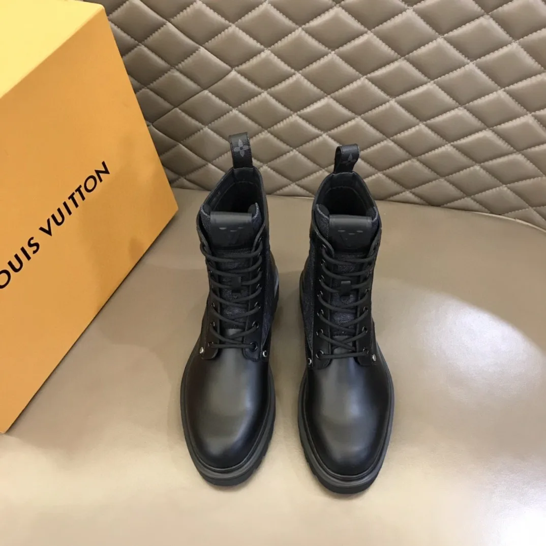 Louis Vuitton LV Ranger Ankle Boots Monogram Flower Black 1AANTF - Image 2