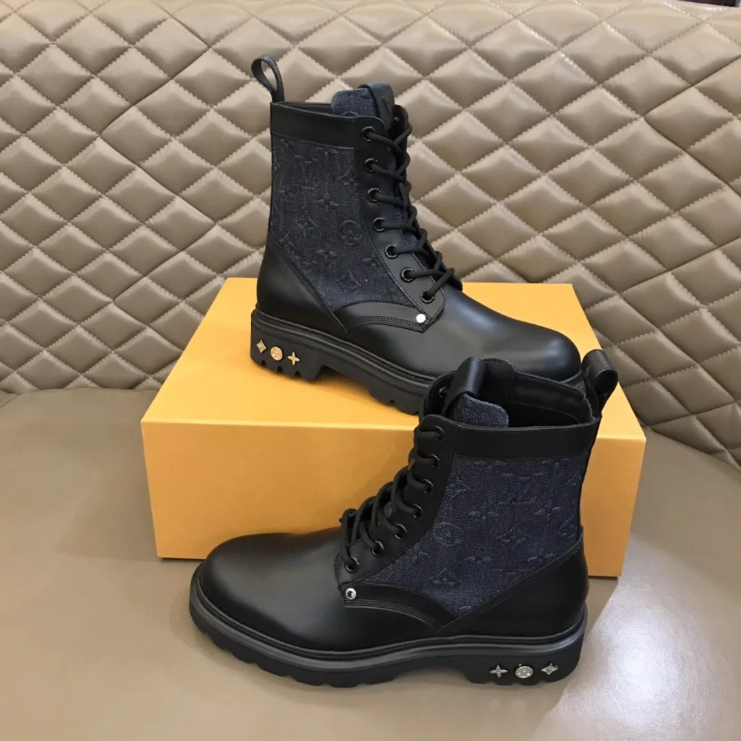 Louis Vuitton LV Ranger Ankle Boots Monogram Flower Black 1AANTF - Image 4