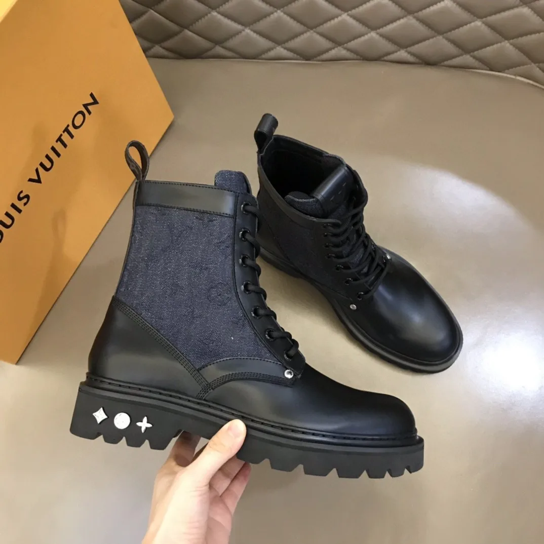 Louis Vuitton LV Ranger Ankle Boots Monogram Flower Black 1AANTF - Image 5