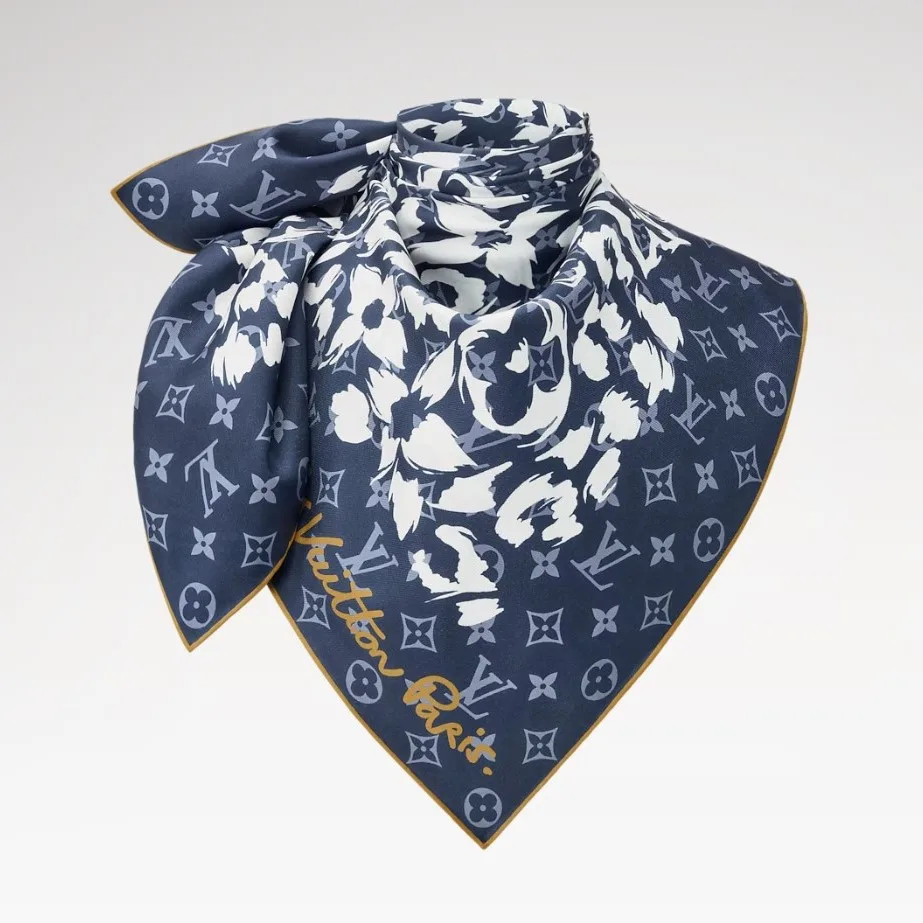 Louis Vuitton LV Safari Square 90 Scarf Blue - Image 3