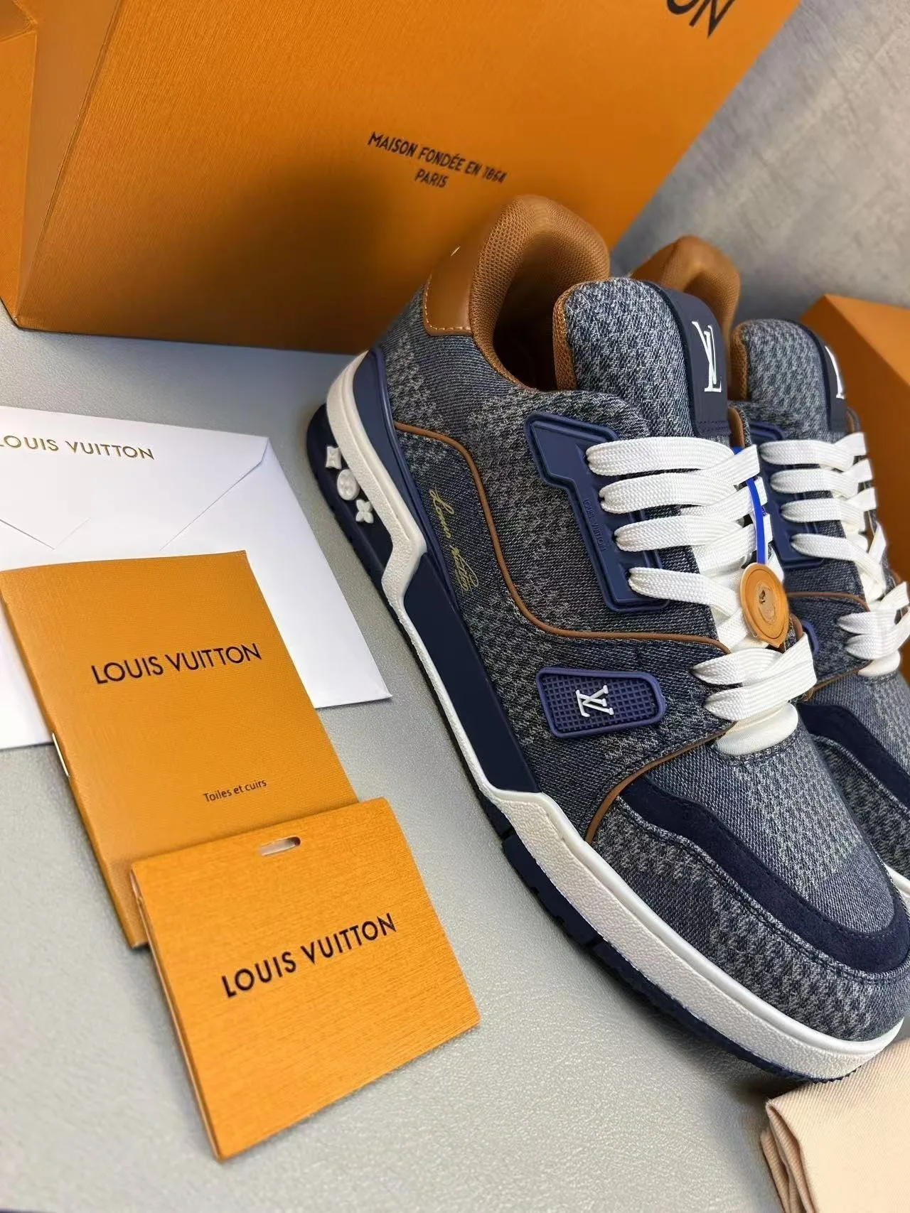 Alternative view of Louis Vuitton LV Trainer Sneaker Denim 1AD6DK