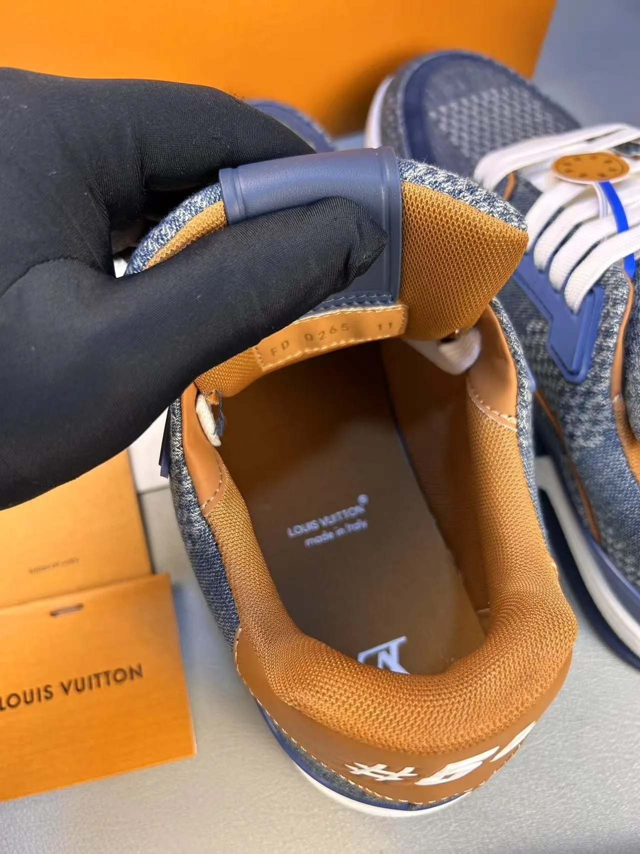 Louis Vuitton LV Trainer Sneaker Denim 1AD6DK - Image 5