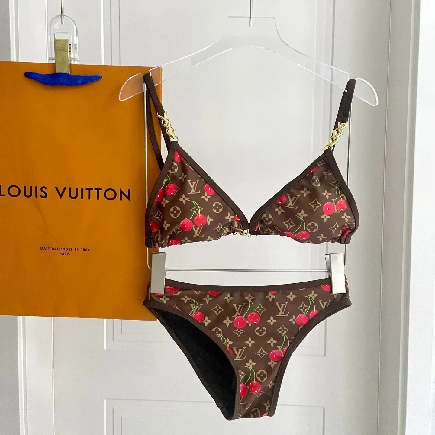Louis Vuitton LV x TM Cherry Bikini Brown Monogram Cerises - Image 4