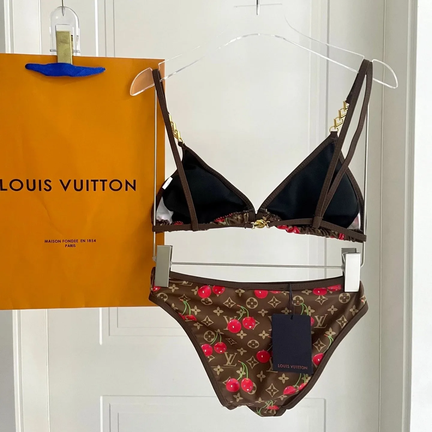 Louis Vuitton LV x TM Cherry Bikini Brown Monogram Cerises - Image 5