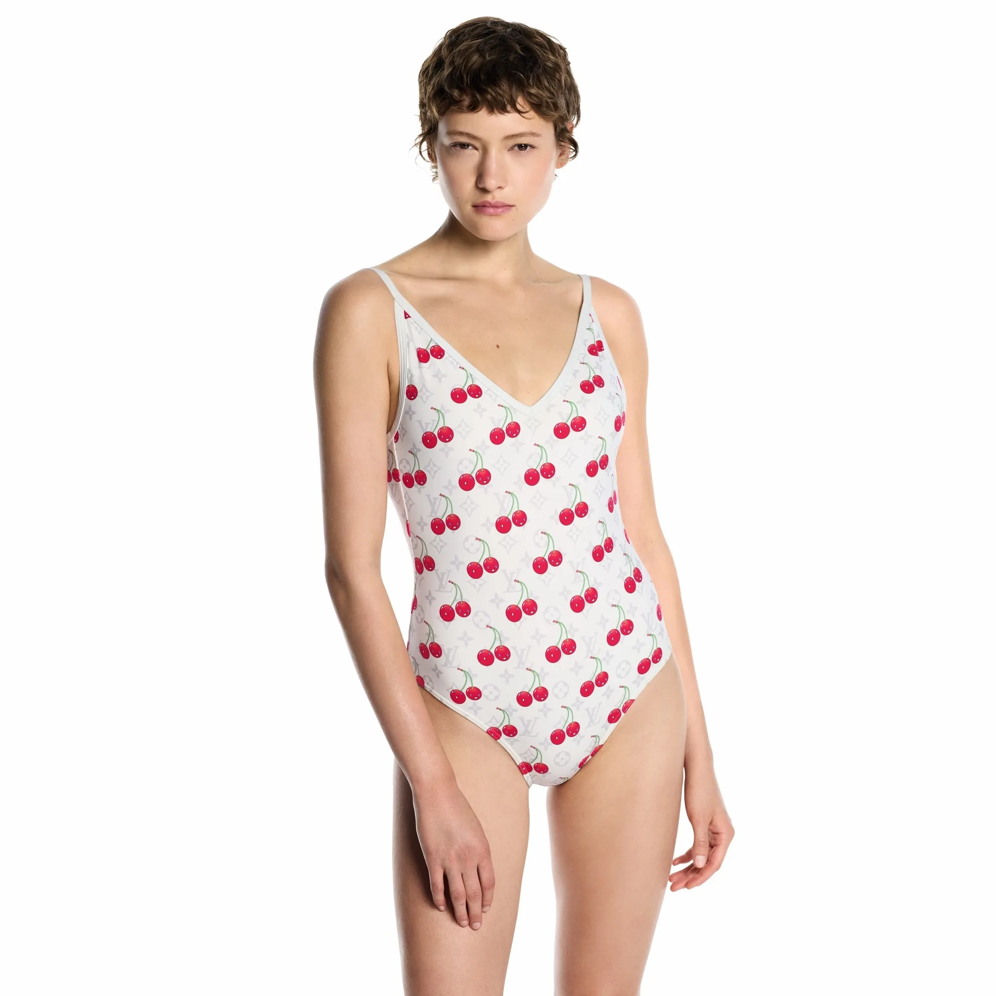 Alternative view of Louis Vuitton LV x TM Cherry One-Piece Swimsuit White Monogram Cerises 1AHIBU