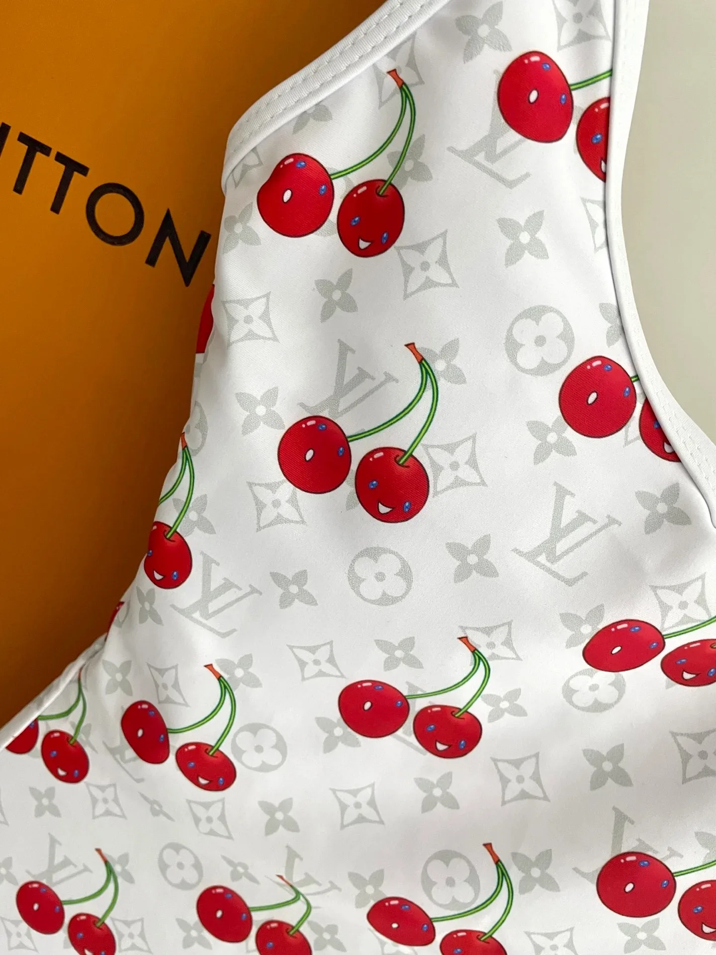 Louis Vuitton LV x TM Cherry One-Piece Swimsuit White Monogram Cerises 1AHIBU - Image 6