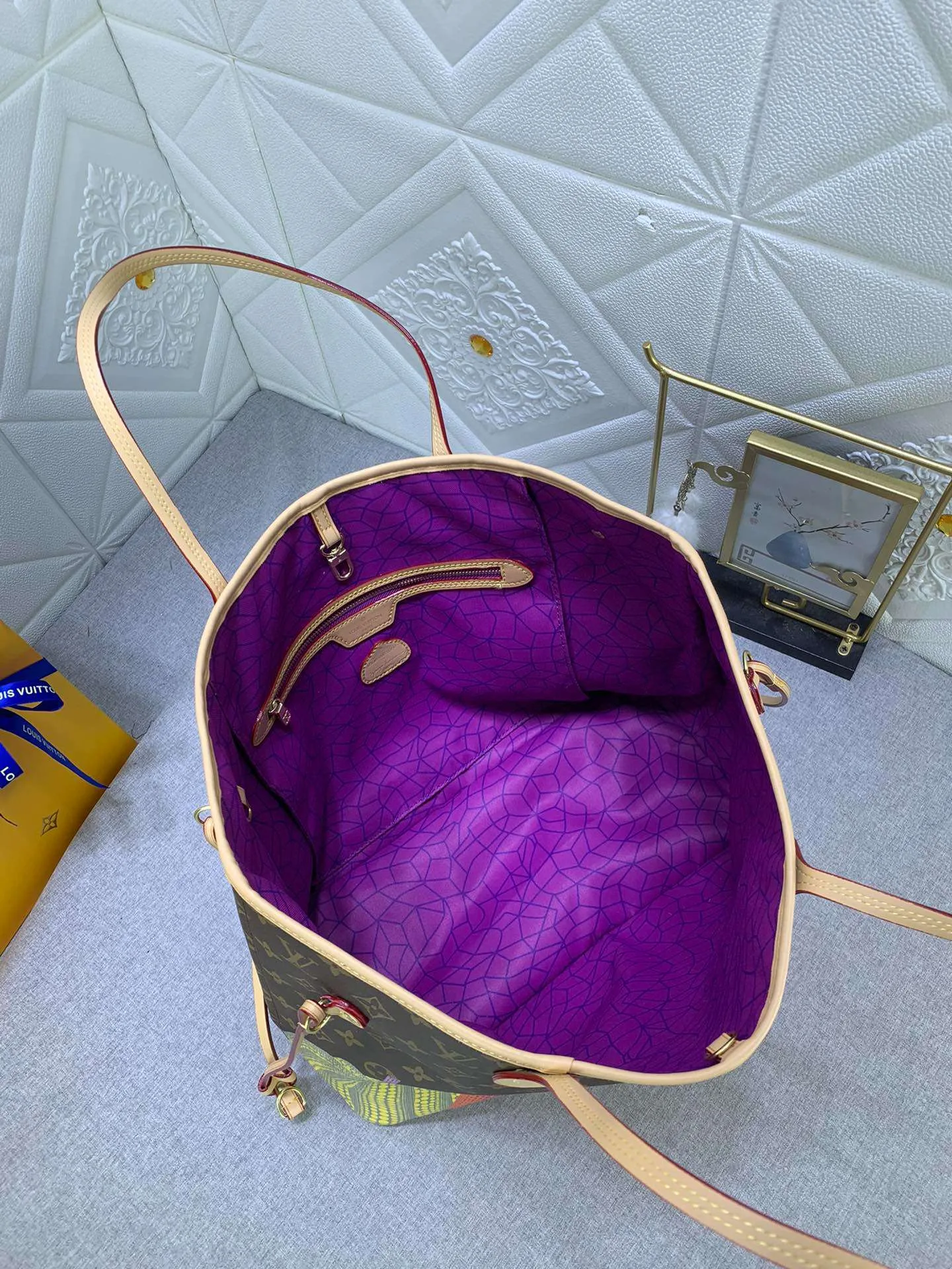 Louis Vuitton LV x YK Neverfull MM Tote Bag / Brown Monogram Gold Hardware - Image 10
