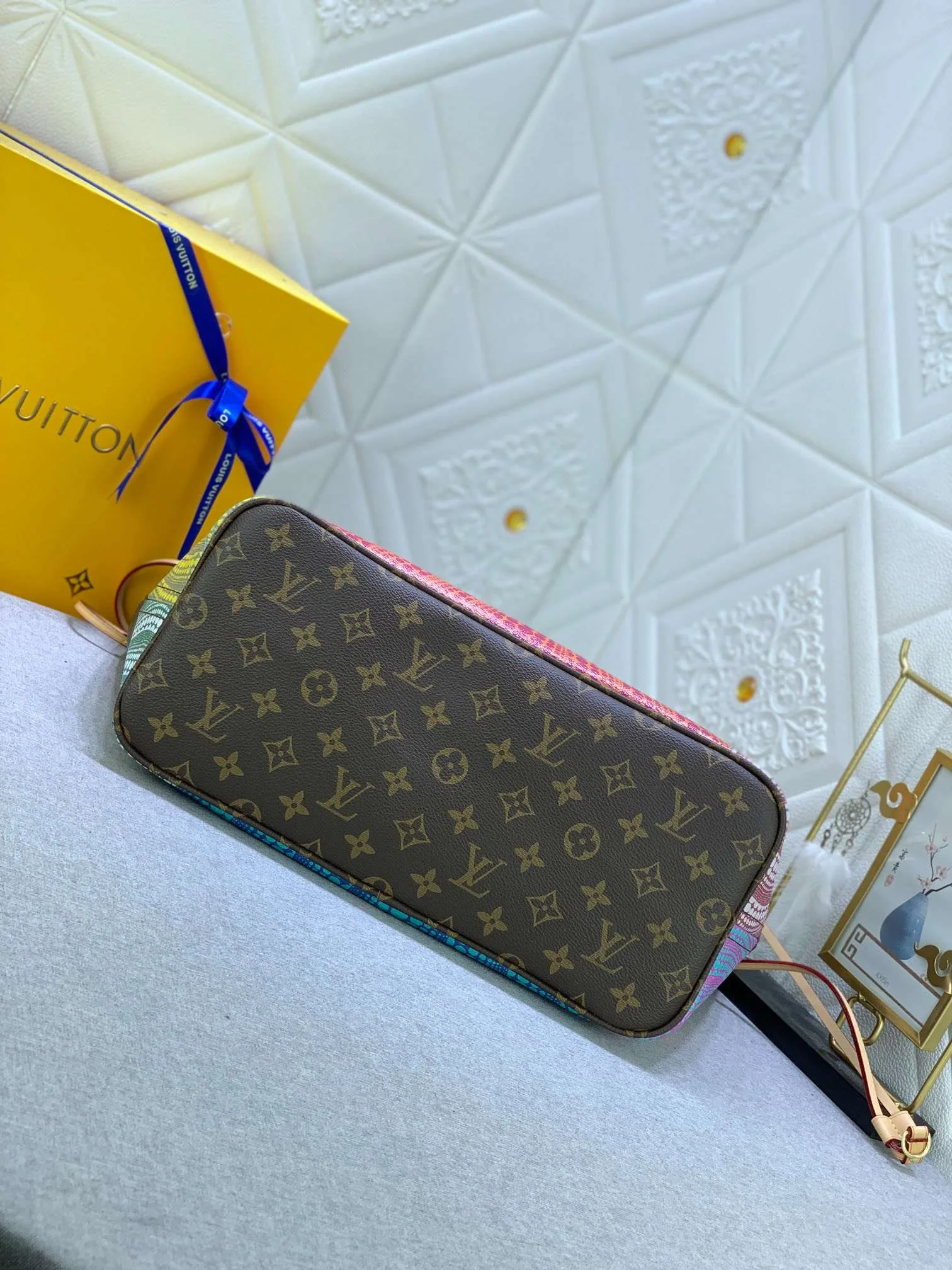 Louis Vuitton LV x YK Neverfull MM Tote Bag / Brown Monogram Gold Hardware - Image 6